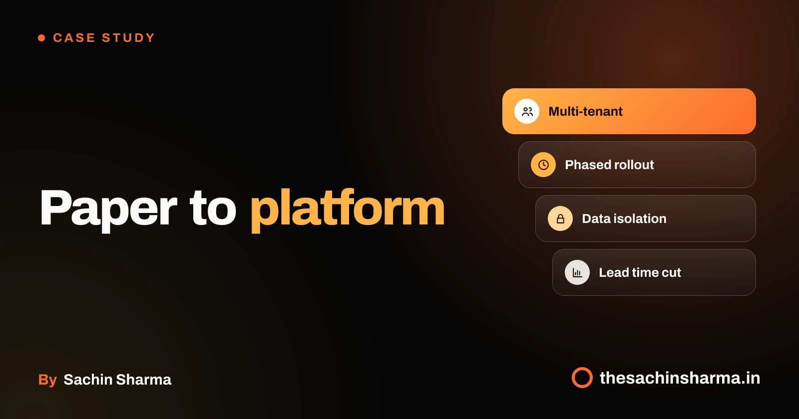 Stacked design showing growth from single system to multi-brand platform
