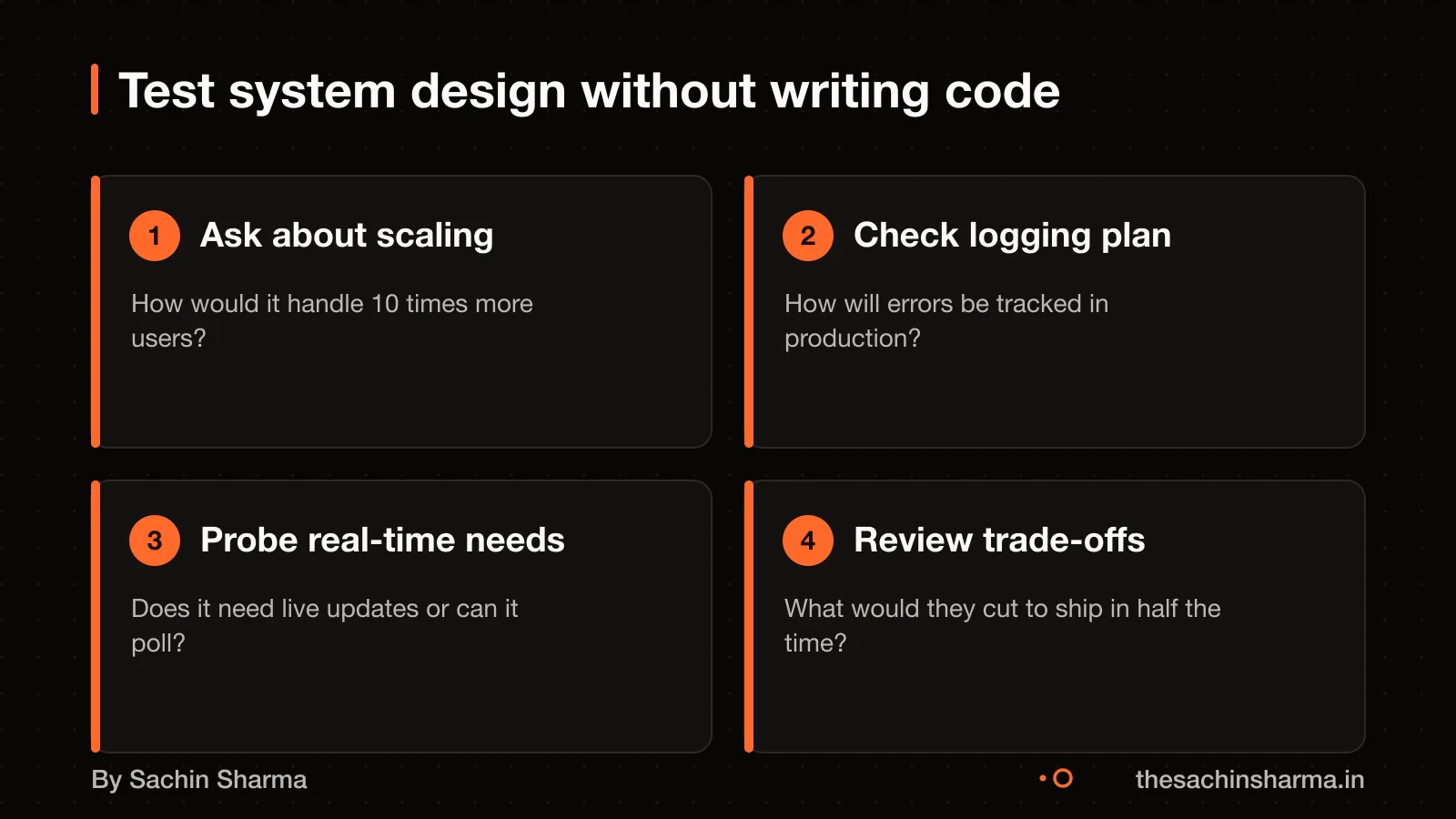 Four ways to test a developer's system design thinking